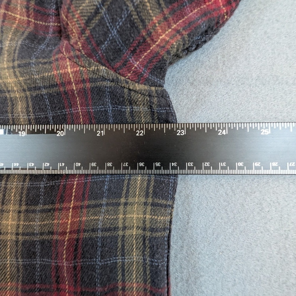 Carbon2Cobalt‎ Flannel Button Up Shirt Mens Large Red Plaid Casual - Picture 5 of 7